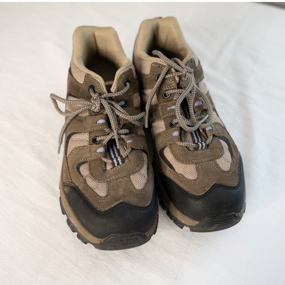 Nevados Hiking Shoes women 10 Brown Excellent Low Top Suede Mesh Trail Sneakers